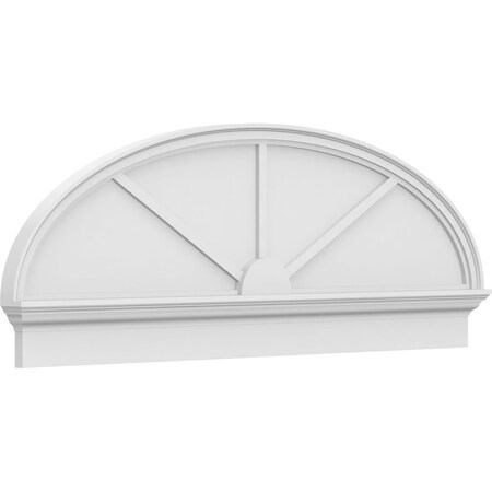 Ekena Millwork Elliptical 3 Spoke Architectural Grade PVC Combination Pediment, 62"W x 22-3/8"H x 2-3/4"P PEDPC062X225ELL03